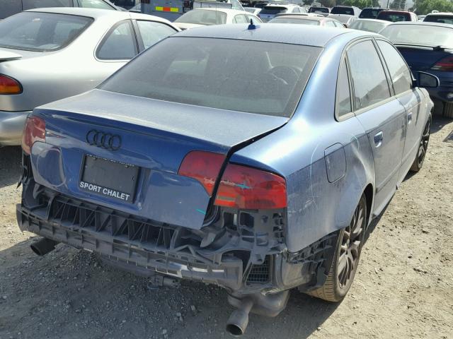 WAUDF78E88A136761 - 2008 AUDI A4 2.0T QU BLUE photo 4