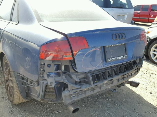 WAUDF78E88A136761 - 2008 AUDI A4 2.0T QU BLUE photo 9