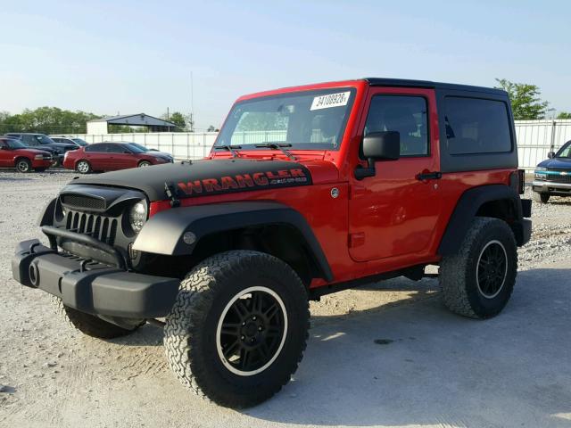 1C4AJWAG1EL321423 - 2014 JEEP WRANGLER S RED photo 2