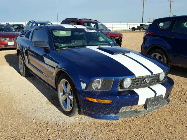 1ZVHT82H895143173 - 2009 FORD MUSTANG GT BLUE photo 1