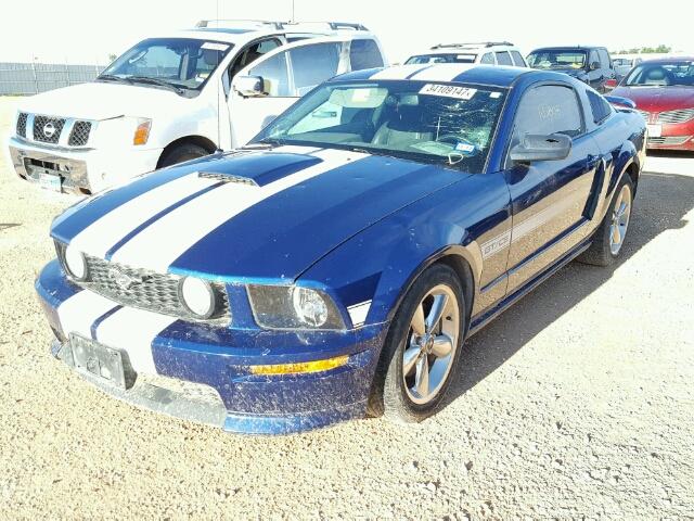 1ZVHT82H895143173 - 2009 FORD MUSTANG GT BLUE photo 2