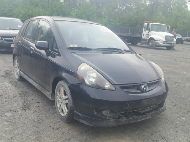 JHMGD37697S033106 - 2007 HONDA FIT S BLACK photo 1