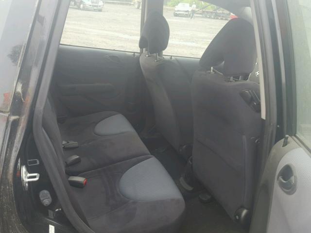 JHMGD37697S033106 - 2007 HONDA FIT S BLACK photo 6