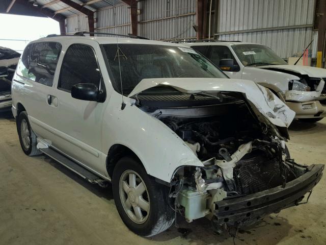 4N2ZN15TX2D812545 - 2002 NISSAN QUEST GXE WHITE photo 1