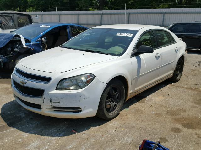 1G1ZG57B294232945 - 2009 CHEVROLET MALIBU LS WHITE photo 2