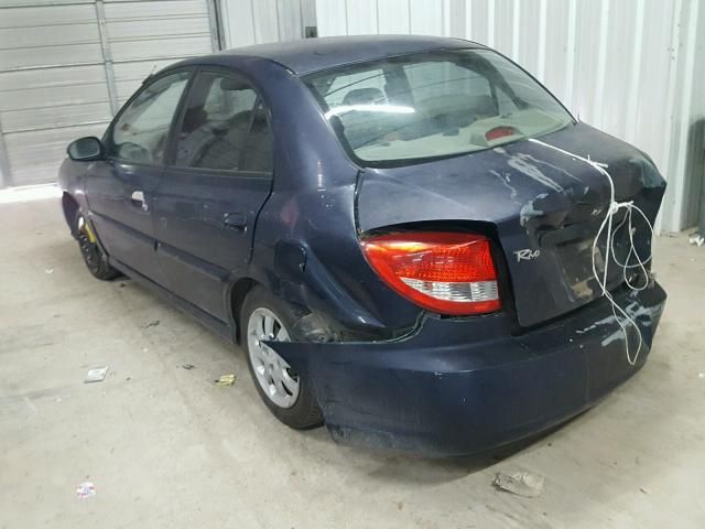 KNADC125636214500 - 2003 KIA RIO BLUE photo 3