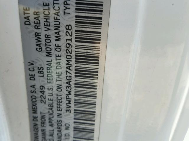 3VWPW3AG7AM029128 - 2010 VOLKSWAGEN NEW BEETLE 白色 照片 10