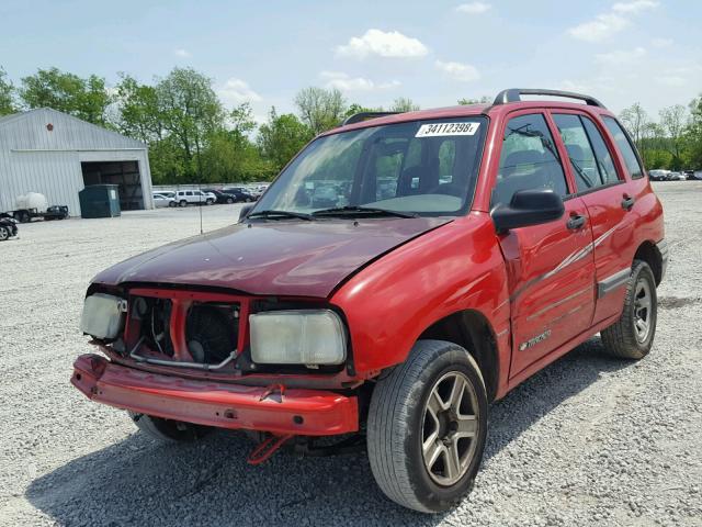 2CNBE13C636949744 - 2003 CHEVROLET TRACKER RED photo 2