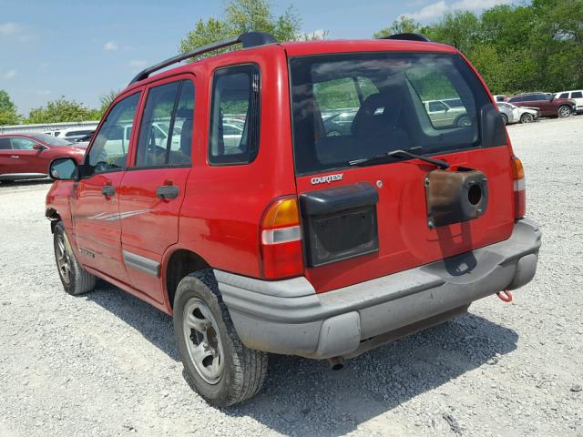 2CNBE13C636949744 - 2003 CHEVROLET TRACKER RED photo 3