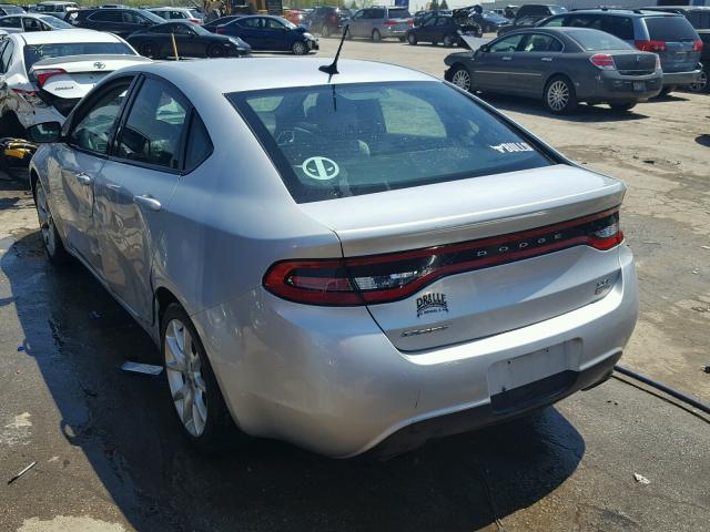 1C3CDFBH6DD150222 - 2013 DODGE DART SXT SILVER photo 3