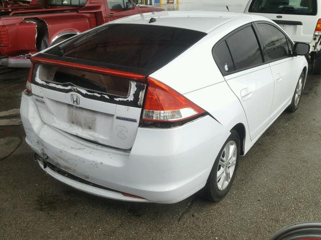 JHMZE2H71AS020820 - 2010 HONDA INSIGHT EX WHITE photo 4