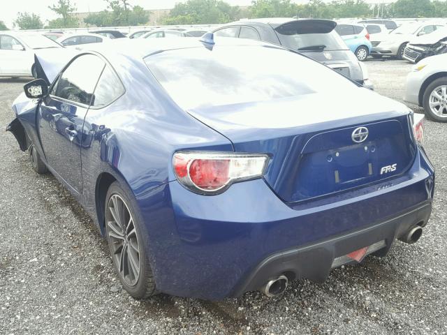 JF1ZNAA12F8700401 - 2015 TOYOTA SCION FR-S ლურჯი ფოტო 3