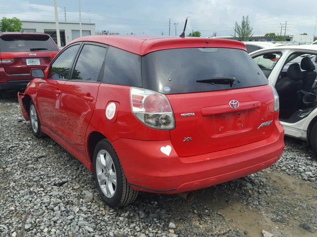 2T1KR32E67C640206 - 2007 TOYOTA COROLLA MA RED photo 3