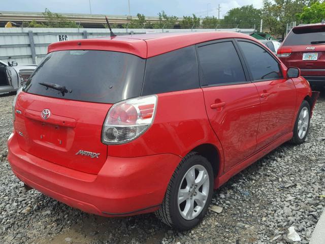 2T1KR32E67C640206 - 2007 TOYOTA COROLLA MA RED photo 4