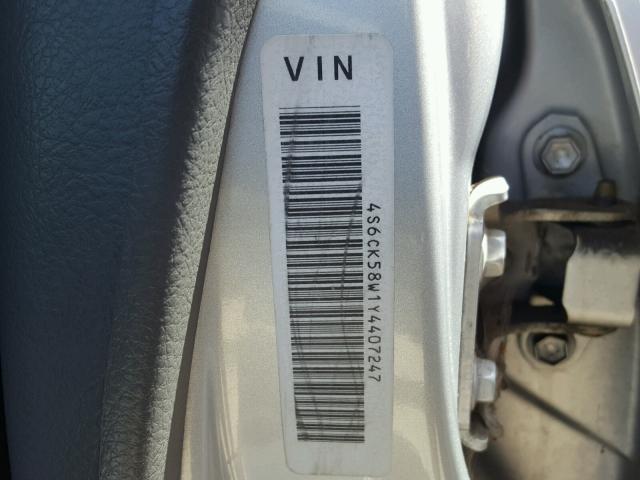 4S6CK58W1Y4407247 - 2000 HONDA PASSPORT E 双色 照片 10