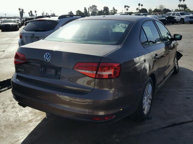 3VW2K7AJ8FM230228 - 2015 VOLKSWAGEN JETTA BASE 棕色 照片 4