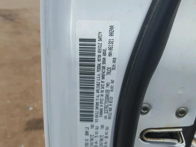 3C6TR5CT5DG600169 - 2013 RAM 2500 ST WHITE photo 10