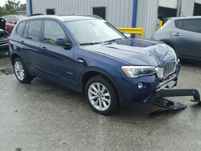 5UXWX9C51F0D62236 - 2015 BMW X3 XDRIVE2 BLUE photo 1
