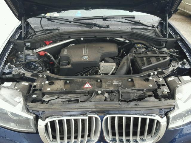 5UXWX9C51F0D62236 - 2015 BMW X3 XDRIVE2 BLUE photo 7