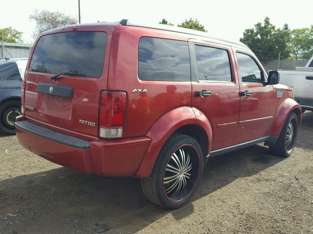 1D4PU2GK7AW142949 - 2010 DODGE NITRO SE RED photo 4