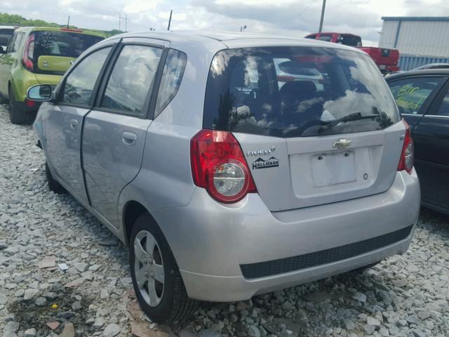 KL1TD66E99B648856 - 2009 CHEVROLET AVEO LS SILVER photo 3
