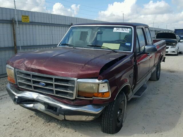 1FTEX15H9TKA24053 - 1996 FORD F150 MAROON photo 2