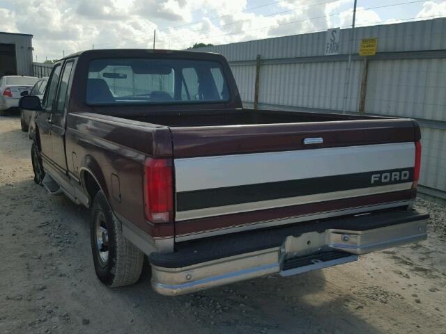 1FTEX15H9TKA24053 - 1996 FORD F150 MAROON photo 3