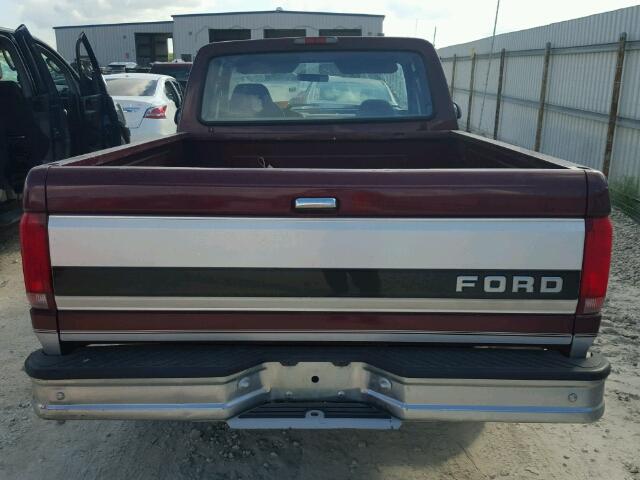 1FTEX15H9TKA24053 - 1996 FORD F150 MAROON photo 6