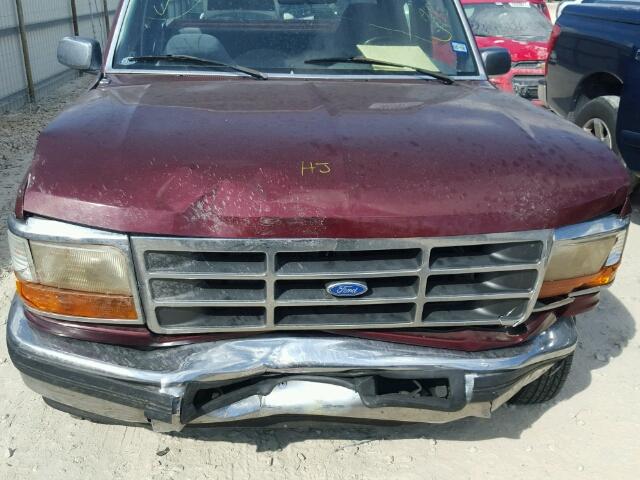 1FTEX15H9TKA24053 - 1996 FORD F150 MAROON photo 7