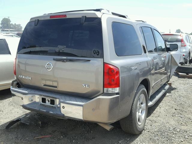 5N1AA08A07N706215 - 2007 NISSAN ARMADA SE BROWN photo 4