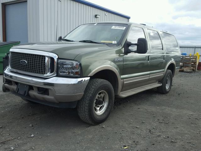 1FMNU43S3YEE15404 - 2000 FORD EXCURSION GREEN photo 2