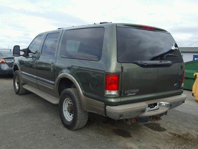 1FMNU43S3YEE15404 - 2000 FORD EXCURSION GREEN photo 3