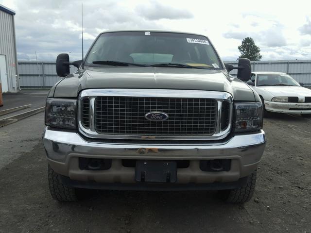 1FMNU43S3YEE15404 - 2000 FORD EXCURSION GREEN photo 9