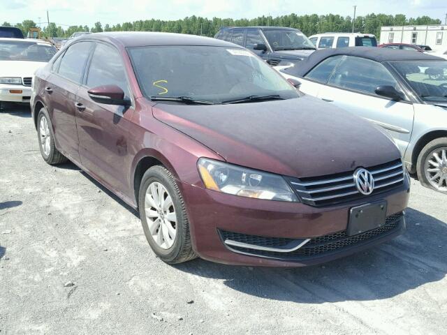 1VWAP7A32CC053445 - 2012 VOLKSWAGEN PASSAT S MAROON photo 1