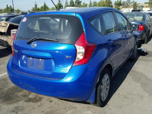 3N1CE2CP6FL431511 - 2015 NISSAN VERSA NOTE BLUE photo 4