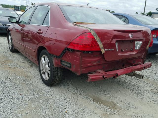 1HGCM56397A071915 - 2007 HONDA ACCORD SE RED photo 3