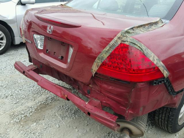 1HGCM56397A071915 - 2007 HONDA ACCORD SE RED photo 9