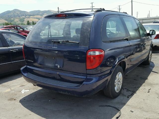 1D4GP24R56B635844 - 2006 DODGE GRAND CARA BLUE photo 4