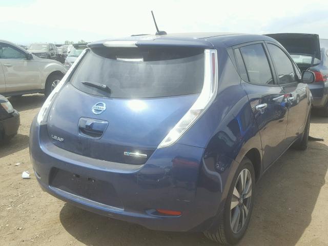 1N4BZ0CP4HC307002 - 2017 NISSAN LEAF S BLUE photo 4