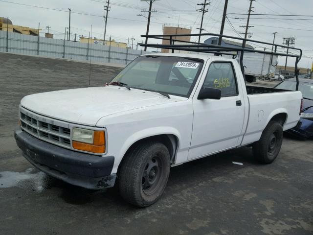 1B7FL26X3TS625874 - 1996 DODGE DAKOTA WHITE photo 2