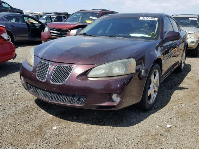 2G2WC58C261146270 - 2006 PONTIAC GRAND PRIX BURGUNDY photo 2