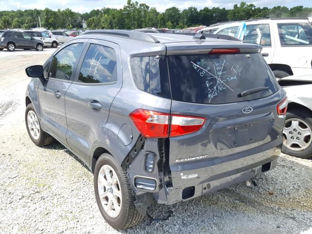 MAJ3P1TE3JC163978 - 2018 FORD ECOSPORT S SILVER photo 3