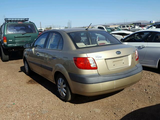 KNADE123376230913 - 2007 KIA RIO BASE BEIGE photo 3