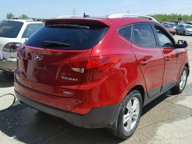 KM8JUCAC2DU684692 - 2013 HYUNDAI TUCSON GLS RED photo 4