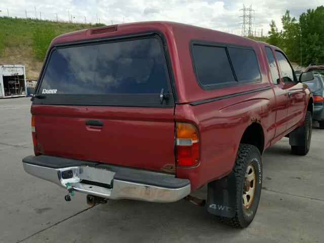 4TAUN73C9SZ060824 - 1995 TOYOTA TACOMA XTR MAROON photo 4