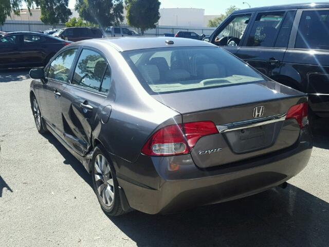 1HGFA16879L018020 - 2009 HONDA CIVIC EX ყავისფერი ფოტო 3