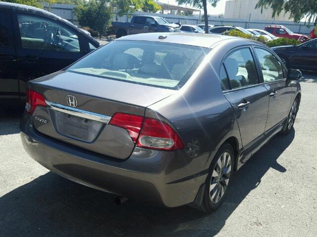 1HGFA16879L018020 - 2009 HONDA CIVIC EX ყავისფერი ფოტო 4
