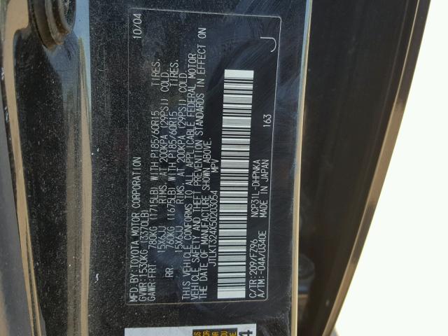 JTLKT324X50203054 - 2005 TOYOTA SCION XB 黑色 照片 10