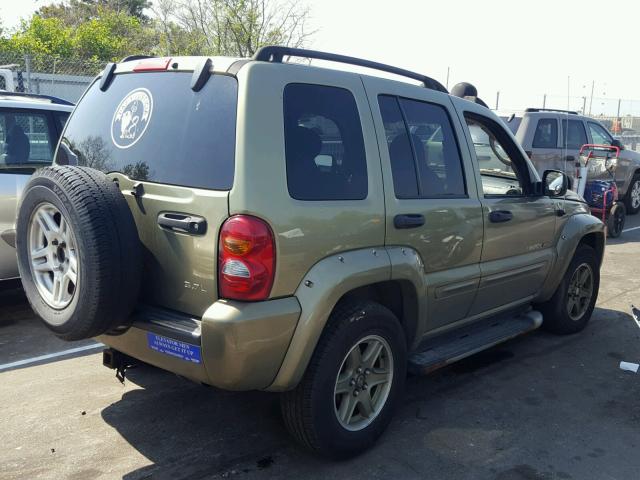 1J4GL38K42W292694 - 2002 JEEP LIBERTY RE GREEN photo 4