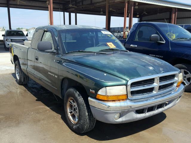 1B7GL22X7XS308339 - 1999 DODGE DAKOTA GREEN photo 1